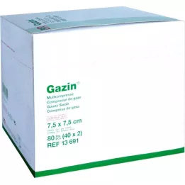 GAZIN Gáza komp.7,5x7,5 cm sterilní 12vrstvá, 40X2 ks