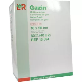GAZIN Gáza komp.10x20 cm sterilní 12vrstvá, 40X2 ks