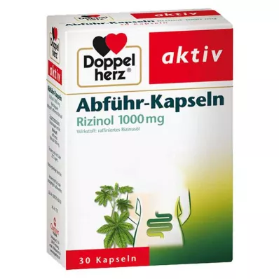DOPPELHERZ Laxativní kapsle Rizinol 1 000 mg, 30 ks