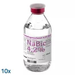 NATRIUMHYDROGENCARBONAT 4,2% infuzní řešení, 10x250 ml