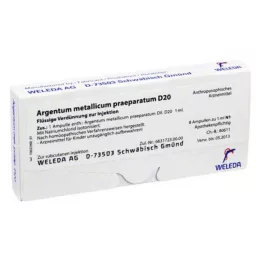 ARGENTUM METALLICUM Praeparatum D 20 ampule, 8 ks