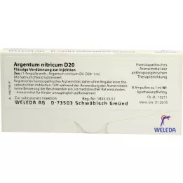 ARGENTUM NITRICUM D 20 ampule, 8x1 ml