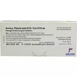 ARNICA PLANTA TOTA D 10/COR D 10 AA AMPOLES, 8x1 ML