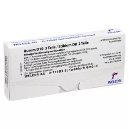 AURUM D 10/Stibium D 8 ampule, 8X1 ml