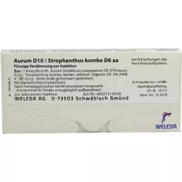 AURUM d 10/Strophanthus kombe d 6 aa ampules, 8x1 ml