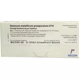 STANNUM METALLICUM Praeparatum d 10 ampule, 8x1 ml