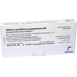STIBIUM METALLICUM PRAEPARATUM D 6 ampule, 8x1 ml