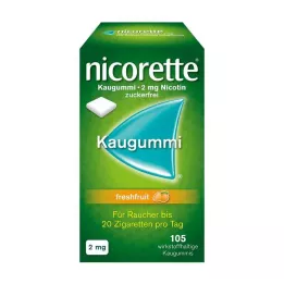 NICORETTE 2 mg žvýkačky z čerstvého ovoce, 105 kusů