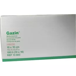 GAZIN Gáza komp. 10x10 cm sterilní 16vrstvá, 10X10 ks