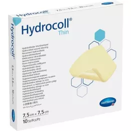 HYDROCOLL Asociace tenkých ran 7.5x7,5 cm, 10 ks