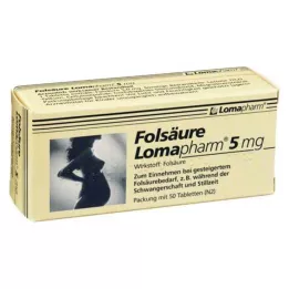 FOLSÄURE LOMAPHARM 5 mg tablety, 50 ks