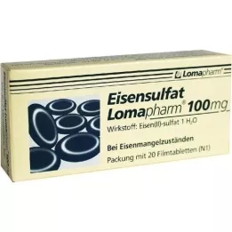 EISENSULFAT Lomapharm 100 mg potahované tablety, 20 ks