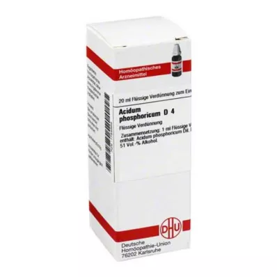 ACIDUM PHOSPHORICUM D4 ředění, 20 ml ACIDUM PHOSPHORICUM D4 ředění, 20 ml