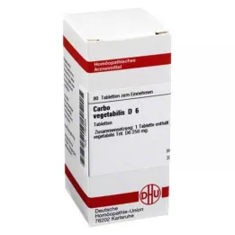 CARBO VEGETABILIS D 6 tablet, 80 ks