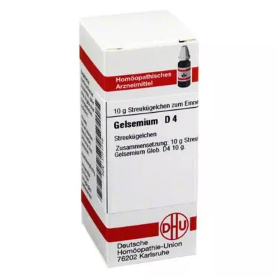 GELSEMIUM D4 globuli, 10 g