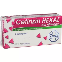 CETIRIZIN HEXAL tablety potažené filmem v alergiích, 7 ks