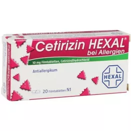 CETIRIZIN HEXAL tablety potažené filmem v alergiích, 20 ks