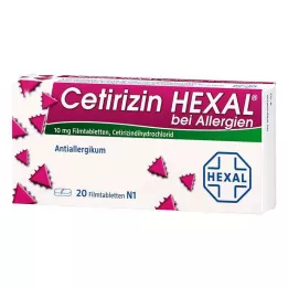 CETIRIZIN HEXAL Potahované tablety pro alergie, 20 ks