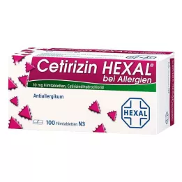 CETIRIZIN HEXAL Potahované tablety pro alergie, 100 ks