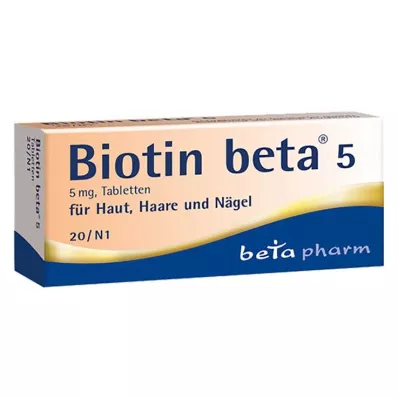 BIOTIN BETA 5 tablet, 20 ks
