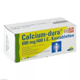 CALCIUM DURA Vit D3 600 mg/400 I.E. žvýkací tablety, 100 ks