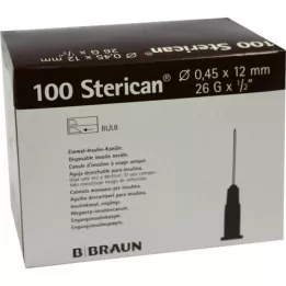 STERICAN ins.m.kan.26gx1/2 0,45x12mm, 100 ks
