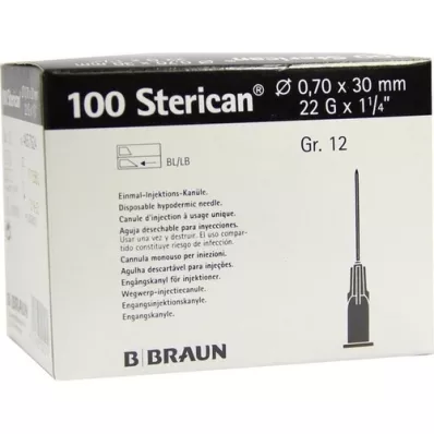 STERICAN CANNULS LUER-LOK 0,70X30 mm GR STERICAN CANNULS LUER-LOK 0,70X30 mm GR