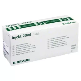 INJEKT Stříkačka Solo 20 ml Luer excentric PVC-fr., 100X20 ml