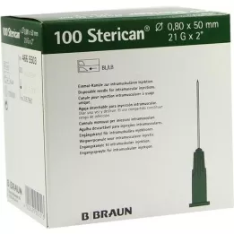 STERICAN CANNULAS 21 GX2 0,8X50 mm, 100 ks