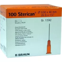 STERICAN Dentalkan.Luer 0,5x40 mm, 100 ks