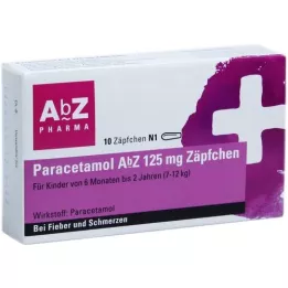 PARACETAMOL Abbey 125 mg Suppositories, 10 ks