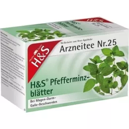 H&amp;S Čajový filtr máta peppermint, 20x1,5 g
