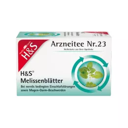 H&amp;S Filtrační sáček z listů meduňky, 20X1,5g