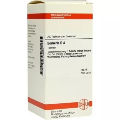 BERBERIS d 4 tablety, 200 ks