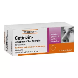 CETIRIZIN-ratiopharm na alergie 10 mg potahované tablety, 7 ks