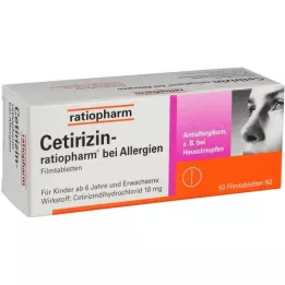 Cetirizin-ratiopharm v alergiích 10 mg filmového stolu, 50 ks