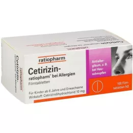 Cetirizin-ratiopharm v alergiích 10 mg filmu natahovaný., 100 ks