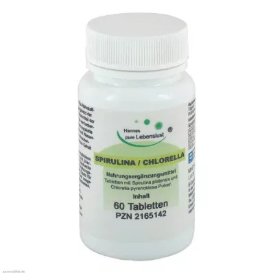 SPIRULINA+CHLORELLA tablety, 60 ks