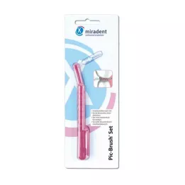 MIRADENT Interd.Pic-Brush Set 1Halt+1Bü.tran.pink, 1ks