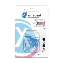 MIRADENT Náhradní kartáč Interd.Pic-Brush velký modrý, 6 ks