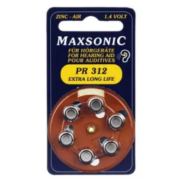 Baterie do sluchadel Maxsonic PR312, 6 ks