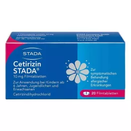CETIRIZIN STADA 10 mg potahované tablety, 20 ks