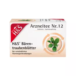 H&amp;S čajové filtrační sáčky Bearberry, 20X2,7g