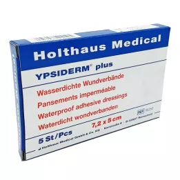 YPSIDERM plus obvaz na rány 5x7,2 cm, 5 ks