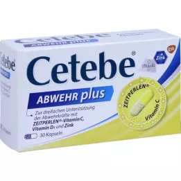 CETEBE ABWEHR plus vitamin C+vitamin D3+Zink Kaps., 30 ks