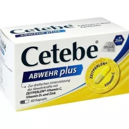 CETEBE ABWEHR plus vitamin C+vitamin D3+Zink Kaps., 60 ks