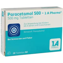 PARACETAMOL 500-1A Pharma Tablets, 20 ks