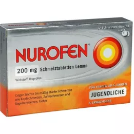NUROFEN 200 mg tablet tání Lemon, 12 ks