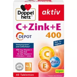 DOPPELHERZ C+Zink+E Depot tablety, 40 ks