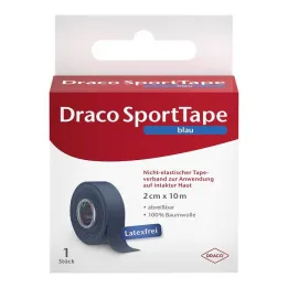 Draco páskový obvaz 10mx2cm modrý, 1ks